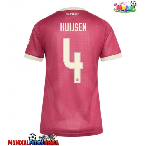 Camiseta Real Madrid Dean Huijsen #4 Tercera Equipación Replica 2026-27 para mujer mangas cortas